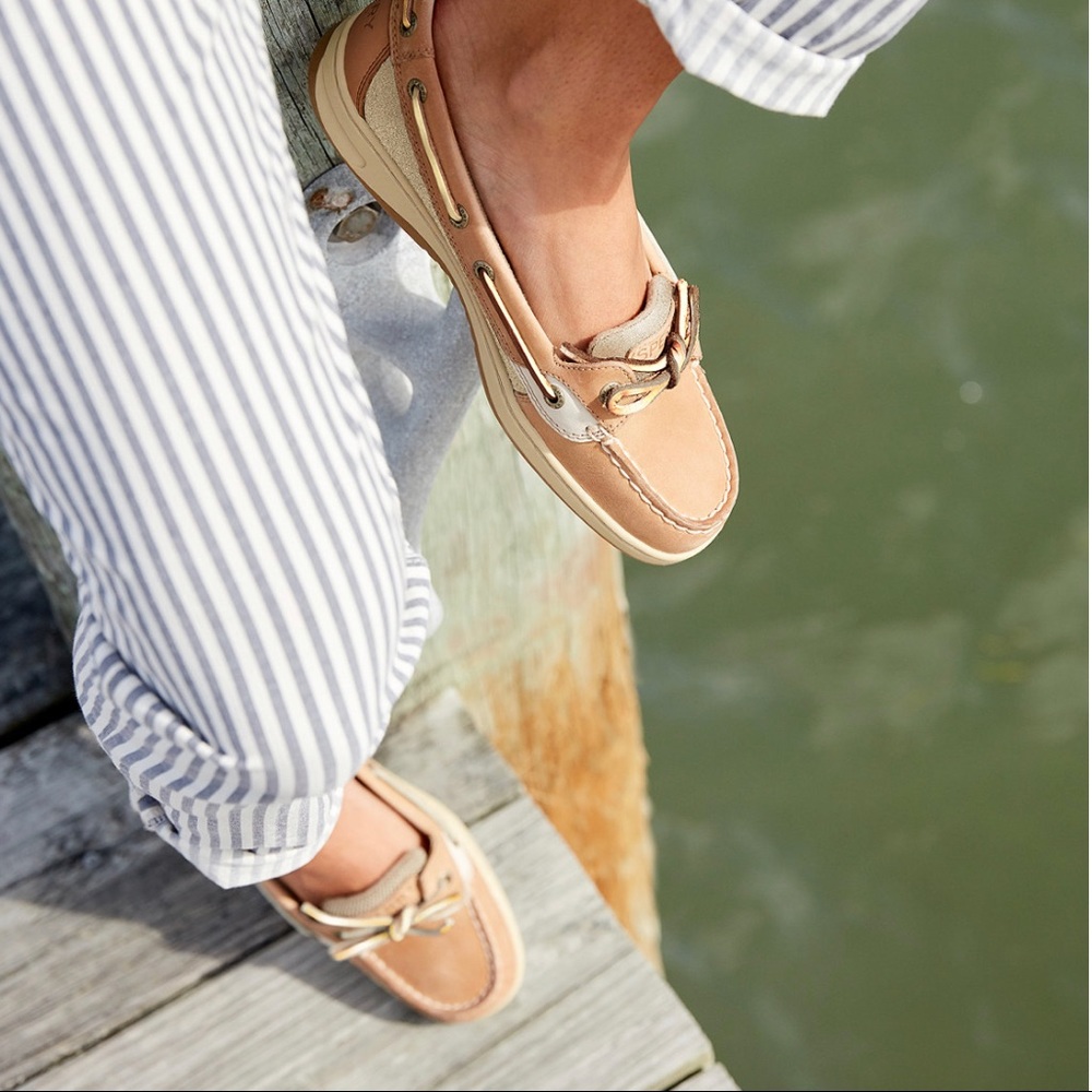Sperry Angelfish Boat shoe in Oat size 11 Leather
